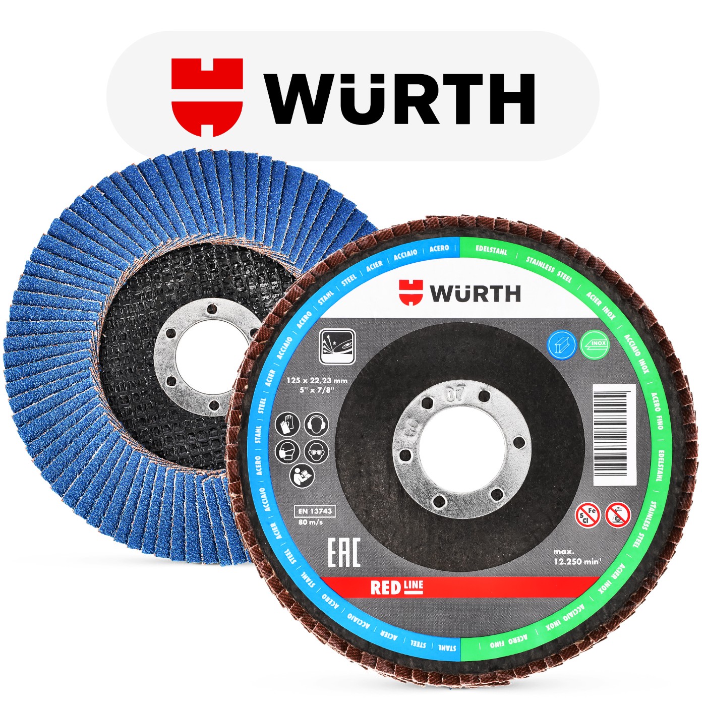 Tarcza lamelkowa listkowa WÜRTH RED LINE 125 mm x 22,23 mm G60