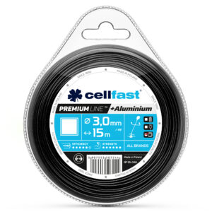 Żyłka tnąca do podkaszarki PREMIUM - kwadrat  3,0 mm x 15 m /blister/